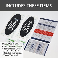 BocaDecals Emblem Overlay Insert Decals For 2025-2026 Ford Maverick (Set of 2)