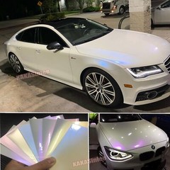 Stretchable / WH Chameleon Entire Car Vinyl Wrap Glossy Matte Pearl Sticker HDUS