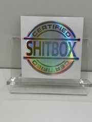 CERTIFIED SHITBOX Multicolor Holographic Rainbow Metallic 3” Vinyl Decal Sticker
