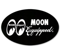 GENUINE MOON EQUIPPED OVAL DECAL – “GO WITH MOON!” – (3″ wide x 2″ tall)