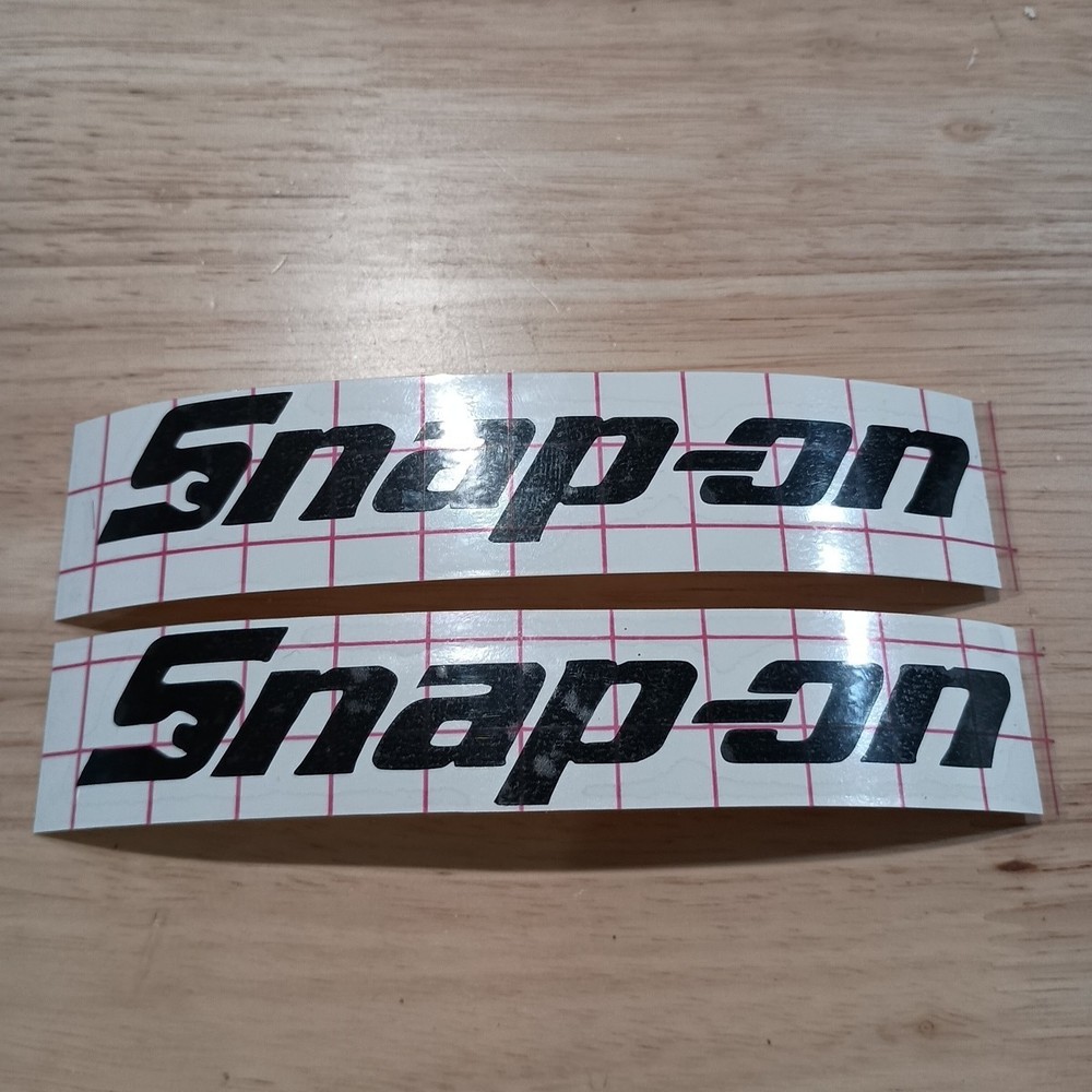 SNAP-ON Car Window Vinyl Decal Graphic TOOLBOX Garage Sticker NEW 5″ X 1″ BLACK