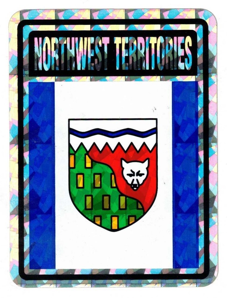 Pack of 2 Northwest Territories Flag Reflective Decal Bumper Sticker DC-176