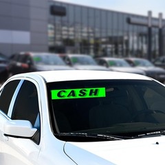 12-Pack Green Vinyl Car Lot Advertising Stickers for Dealerships