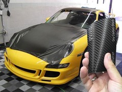 Durable 6ft x 5ft Black Carbon Fiber Vinyl Roll Featuring Air Release Technology