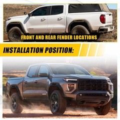 4PCS Precut Side Marker Light Blackouts Vinyl Overlay For 2023-2025 GMC Canyon