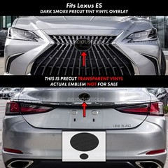 For 2019-2024 Lexus ES PreCut Smoke Tint Emblem Overlay Decal Vinyl 250 300H 350