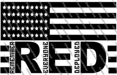 R.E.D.,Remember Everyone Deployed,Support Our Troops,Flag,Stickers,Vinyl Decal