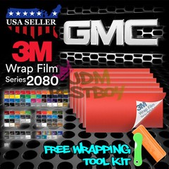 3M 2080 For GMC Emblem Overlay Vinyl Wrap Kit Sticker Decal Front Rear Uncut