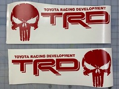 Toyota TRD Truck off-road racing Tacoma Tundra skull pair 2 decals sticker decal