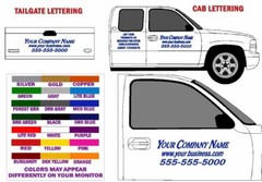 TRUCK DOOR + TAILGATE BUSINESS LETTERING – Decals – Advertise Your Company