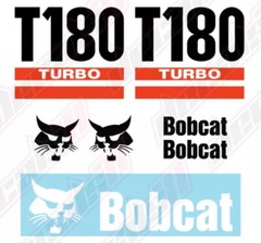 Bobcat T180 Turbo Skid Steer Set Vinyl Decal Sticker free shipping