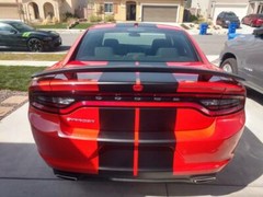 FITS Dodge Charger 15-22 Duel 10″ Racing Stripes Vinyl Graphic Decal CUT KIT