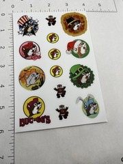 Buccees Beaver Mascot Sticker sheet Buc-ees Bumper sticker 4×6” Inches Holiday