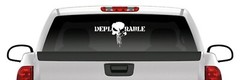 DEPLORABLE Punisher skull Sticker TRUMP 2024 Make keep America Great Again Decal