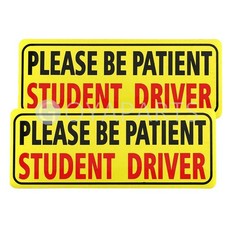 3Pcs Please Be Patient Car Bumper Stickers Decal Student Driver Magnet Car Signs