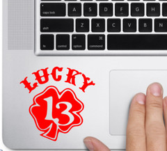 Lucky 13 Decal Vinyl Car Window Sticker ANY SIZE
