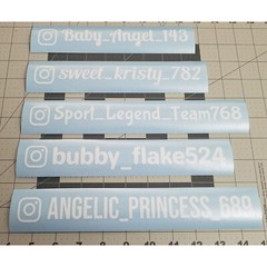 CUSTOM INSTAGRAM USERNAME Decal Vinyl Sticker | Car Bumper Window | Social Media