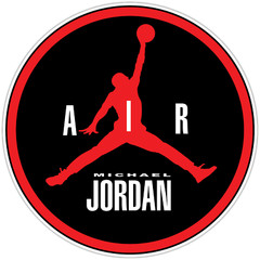 Michael Jordan NBA Basketball Legend Air Jump Vinyl Sticker Decal Bumper Car Red