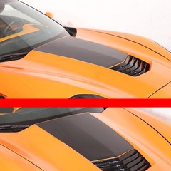 Car Front Hood Scoop Stinger Decal Vinyl For 2014-2019 Corvette C7 Stingray 1PCS