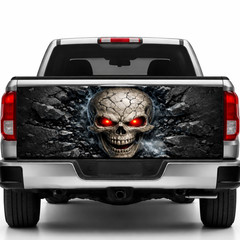 Scary Halloween Skull Tailgate Wrap Horror Gothic Truck Decal Spooky Design