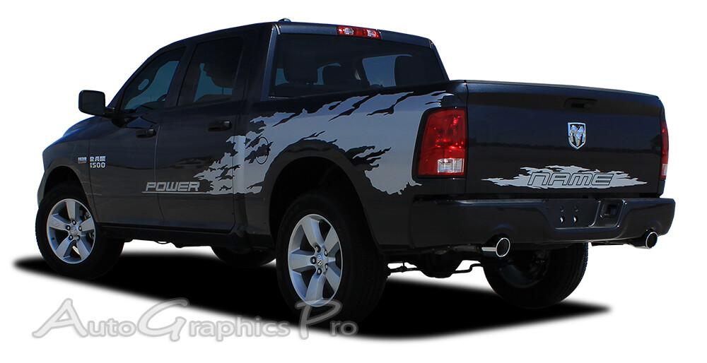For 2009-2018 Dodge Ram RAGE Bed Graphics Solid Multi Color 3M Decals Stripes