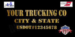 CUSTOM VINYL TRUCK DOOR DECALS SET 2 COMPANY NAME USDOT CITY STATE