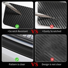 Car Trunk Door Sill Scuff Guard Plate Sticker Protector Anti Scratch Kick 5Pcs