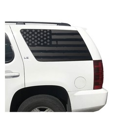 Distressed USA Flag Decals for Chevy Tahoe 3rd window 2007-2014 CT3-QR3