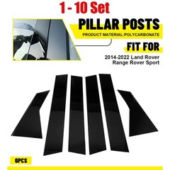 6-60X Glossy Piano Black Pillar Posts For 2014-2022 Land Rover Range Rover Sport
