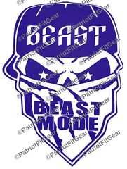 Beast Mode,Skull Bandanna,Exercise,Fitness,Motivation,Beast,Crossfit,Vinyl Decal