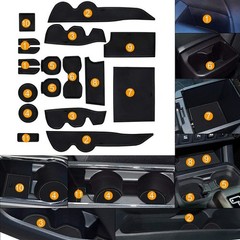 Liner Insert For 16-22 Toyota Tacoma Cup and Door Center Console Black Tr H