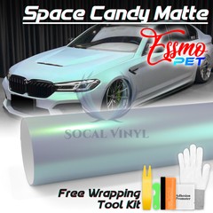 ESSMO PET Space Candy Matte Platinum Green Car Vehicle Vinyl Wrap Decal Sticker