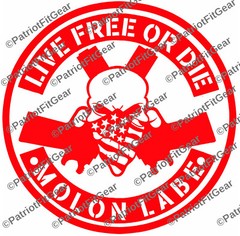 Live Free Or Die,Molon Labe,Skull,10″x10″,2A,Gun Rights,Gadsden,1776,Vinyl Decal