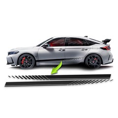 Side Strobe Rocker Racing Stripes Decals 2 Fits 2016 2024 &up Honda Civic