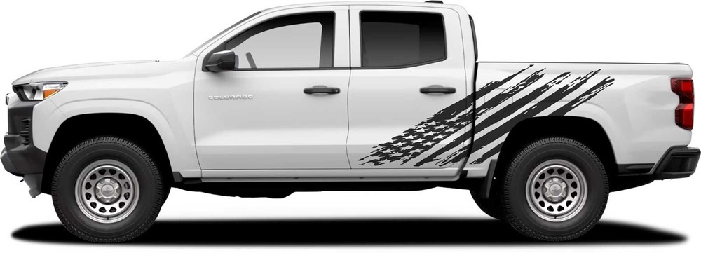 LOYAL Universal Fit Side Vinyl Graphics Decals Stripes Kit on Chevy Colorado