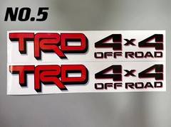 2PC TRD OFF ROAD SPORT TOYOTA RACING DEVELOPMENT 4X4 DECAL Emblem Vinyl STICKER