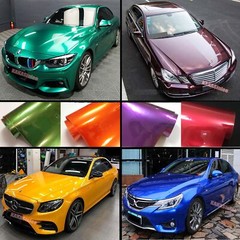 Glossy Glitter Pearl Metal Mirror Chrome Vinyl Wrap Car Paint Sticker Strips AB