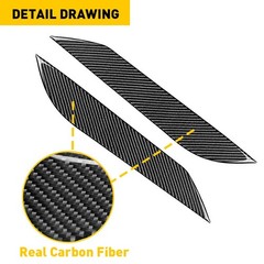 2/Fits 2003-2009 NISSAN 350Z Headlight Eyelids Eyebrow Cover Trim Carbon Fibe H