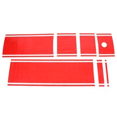 Red Roof Racing Stripes Overlay Graphic Decal Flat Vinyl For Lotus EMIRA