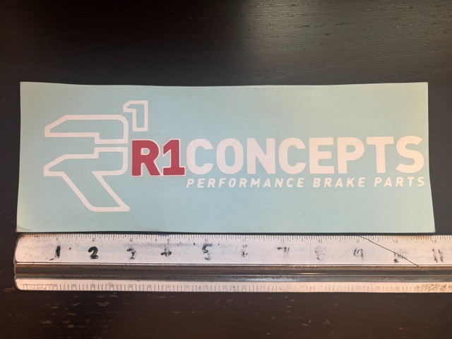 R1 Concept Performance Brake Parts 9″x3″ Decal