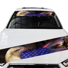 Sticker Film Windshield Front Window American Flag Top Sunshade Waterproof Decal