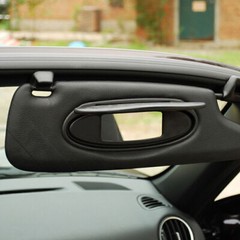 Sun Visor Vanity Mirror Cover Cap For Porsche 996/997/911 Boxster Cayman 986 987