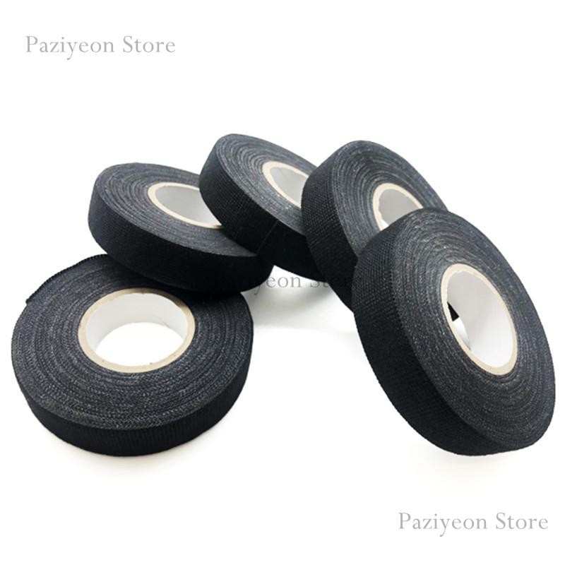 15M*19mm Heat-Resistant Electrical Tape Car Wire Fire-Proof Cloth Black Fabric