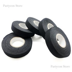15M*19mm Heat-Resistant Electrical Tape Car Wire Fire-Proof Cloth Black Fabric