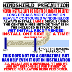 Custom Side Windshield Sticker Car Truck Rear Window Decal Banner Bottom Rocker