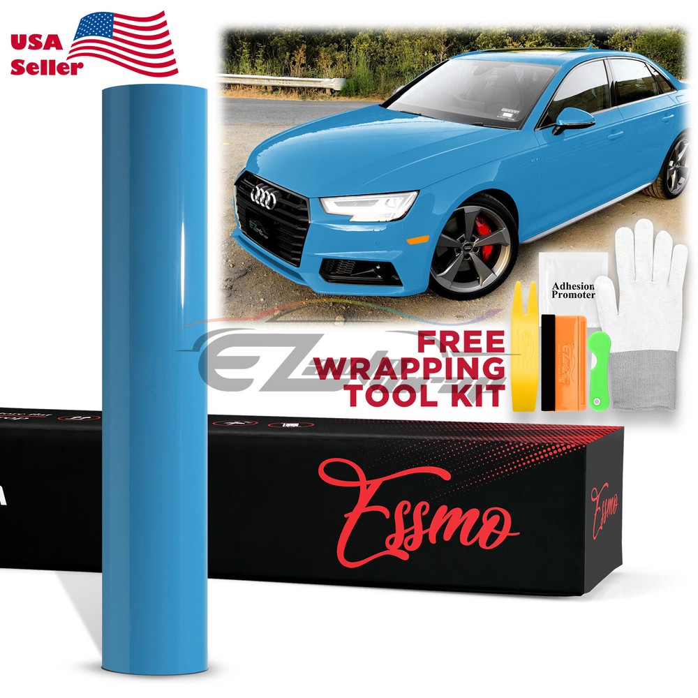 Color PPF Paint Protection Film Gloss Miami Blue Car Paint Scratch Shield Wrap