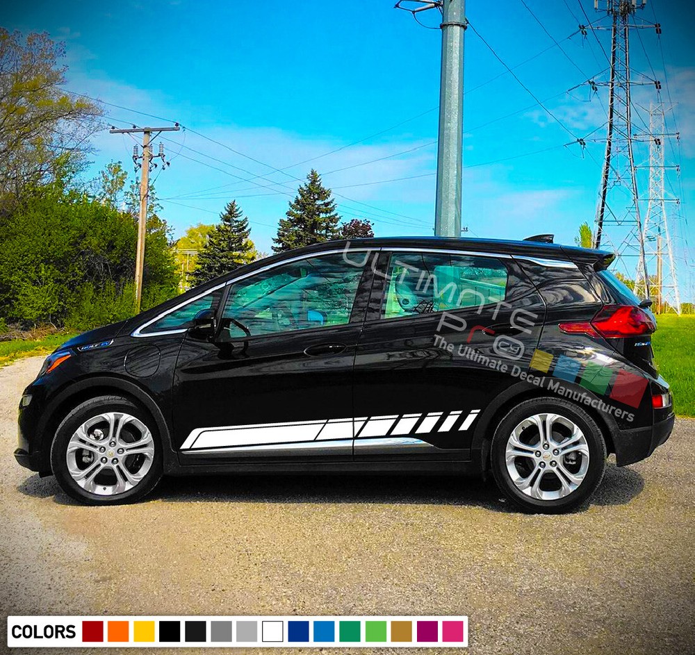 Decal sticker kit Stripe For Chevrolet Bolt Carbon 2012 2013 2014 2015 lip skirt