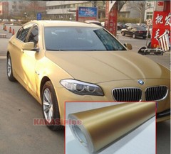 50FT X 5FT Full Car Wrap Gold Metal Brushed Steel Vinyl Satin Matte Sticker US