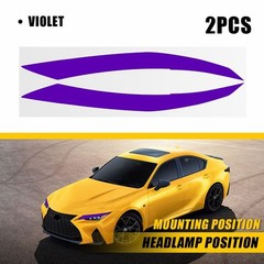 Purple Headlight DRL Vinyl Overlay Decals For 2021-2025 Lexus IS350 IS300 IS500