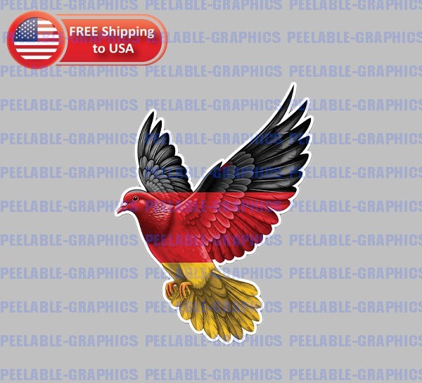 Dove German Flag Germany Vinyl Decal Sticker A